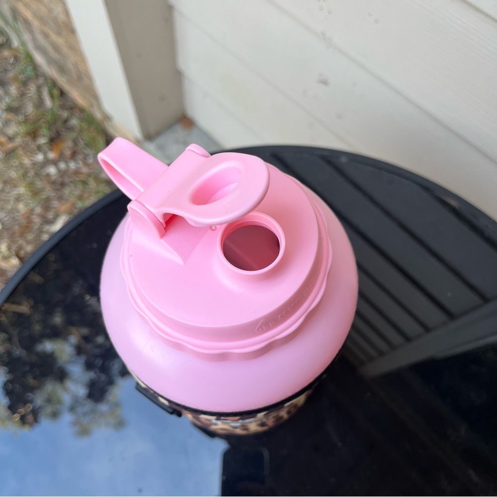 HydroJug Pink Water Bottle with Leopard Print Sleeve - Picture 2 of 5